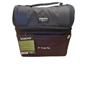 Igloo Lunch Pail Cooler Bag 14 Can Capacity Recycled Polyester Antimicrobial Lid
